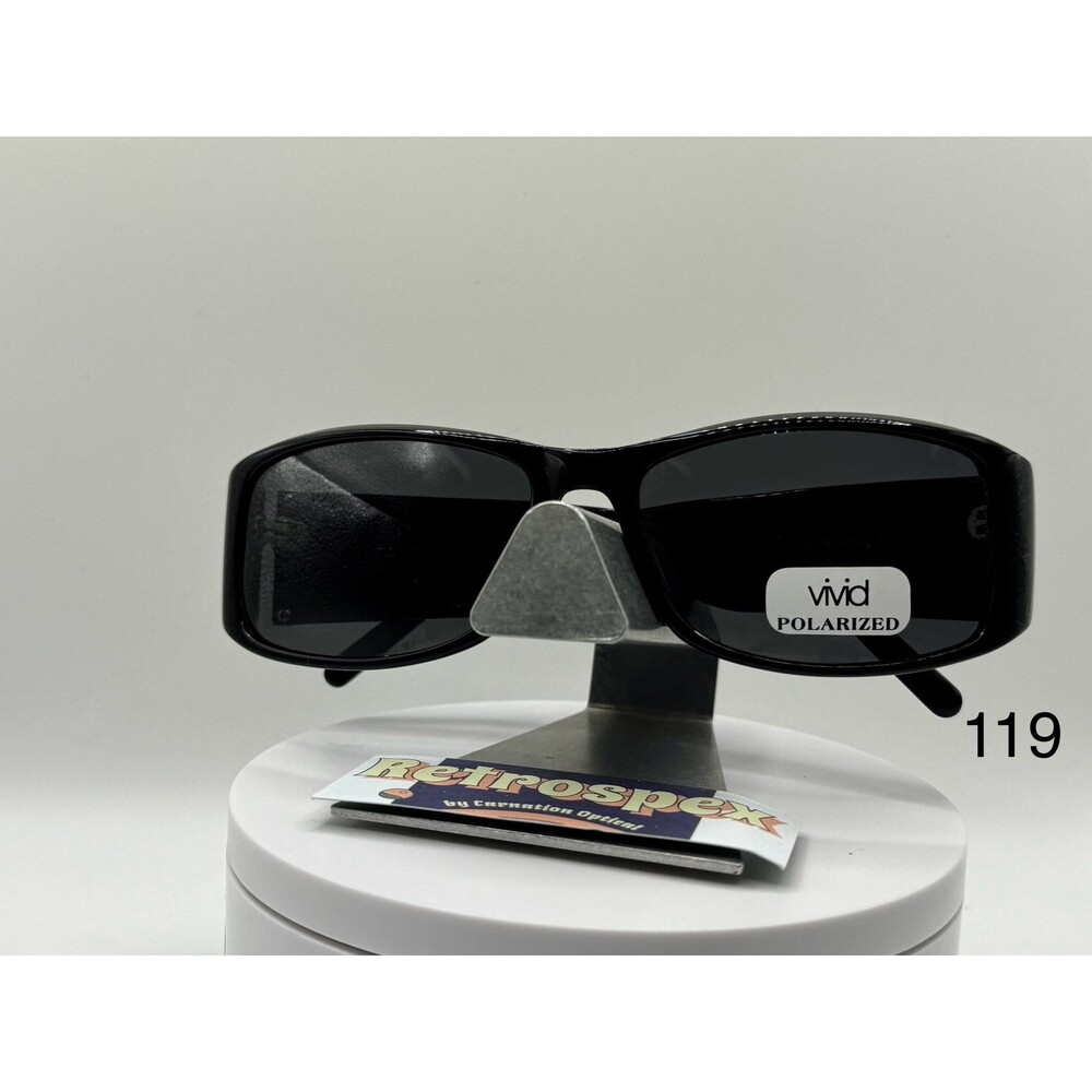 Vintage Designer Y2K Sunglasses Wrap Around OEM Grey Polarized Sun Lenses